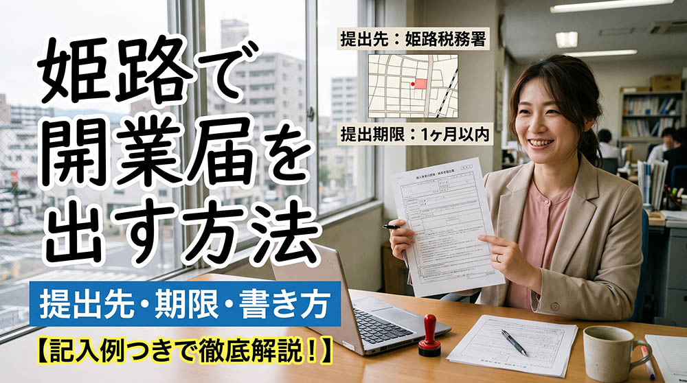 姫路で開業届を出す方法｜提出先・期限・書き方を記入例つきで解説